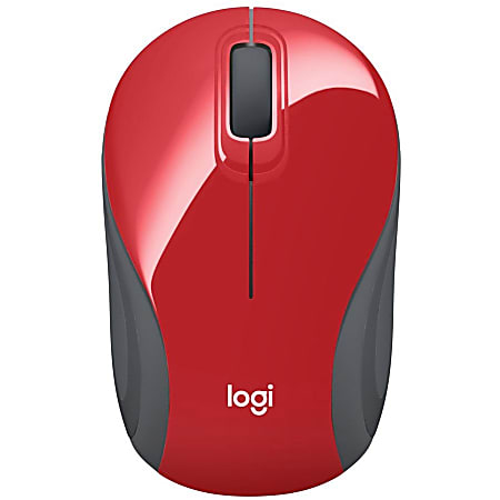 Logitech M187 Mini Wireless Optical Mouse Red 910 002727 - Office Depot