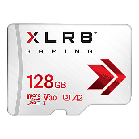 PNY XLR8 Gaming Class 10 U3 V30 microSDXC Flash Memory Card, 128GB