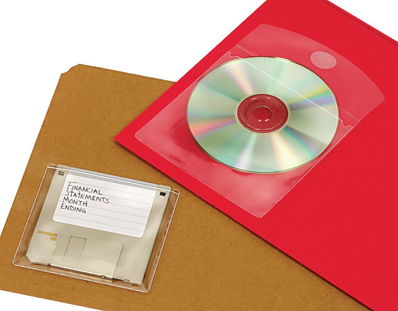 Cardinal® HOLDit!® CD Pockets, 5" x 5", Pack Of 10