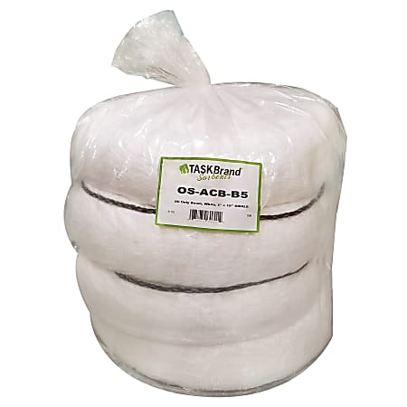 Hospeco TaskBrand® Oil Only Booms, 5"H x 5”W x 10”D, White, Case Of 4 Booms