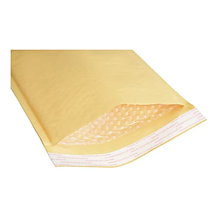 SKILCRAFT® Sealed Air Jiffylite Cushioned Mailers, #3, 14-1/2" x 8-1/2", Golden Yellow Kraft, Pack Of 100 Mailers (AbilityOne 8105-00-117-9870)