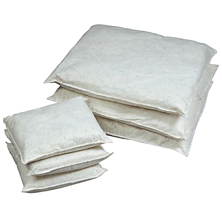 Hospeco TaskBrand® Universal Sorbent Pillows, 10" x 10", White, Case Of 40 Pillows
