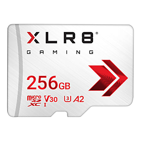PNY XLR8 Gaming Class 10 U3 V30 microSDXC Flash Memory Card, 256GB