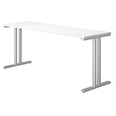 Bush Business Furniture 400 Series Training Table, 72"W x 24"D, White, Premium Installation