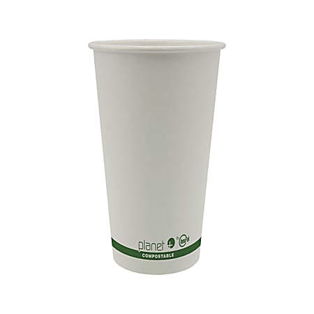StalkMarket Planet+ Compostable Hot Cups, 20 Oz, White, Pack Of 500 Cups