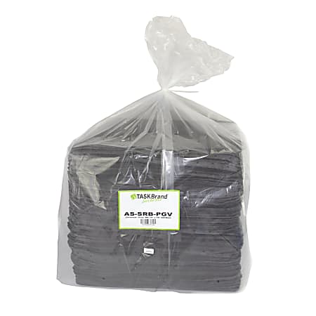 Hospeco TaskBrand® Universal Sorbent Pads, 15" x 18", Gray, Light Duty, Melt Blown, Bale Of 200 Pads