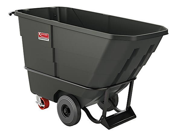 Suncast Commercial Tilt Truck, Heavy Duty, 0.5 Cu Yd., 34-7/8"H x 27-3/4"W x 59-1/8"D, Black