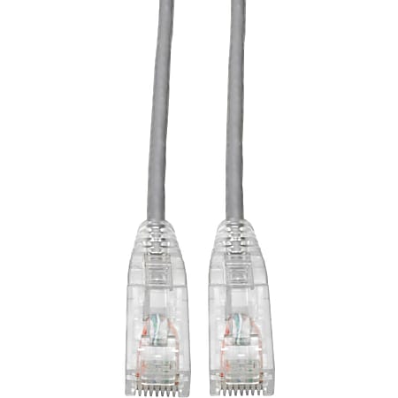 Tripp Lite Cat6 UTP Patch Cable (RJ45) - M/M, Gigabit, Snagless, Molded, Slim, Gray, 7 ft. - First End: 1x R - N201S07GY