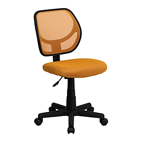 Flash Furniture Mesh Low-Back Swivel Task Chair, Orange/Black