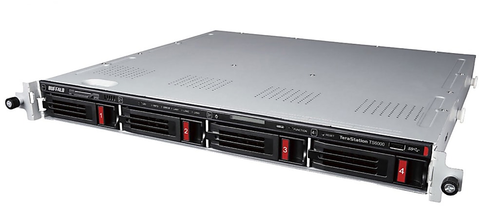 Buffalo TeraStation 6400RN 32TB Rackmount NAS Hard Drives Included + Snapshot - Intel Atom C3538 2.10 GHz - 4 x HDD Supported - 4 x HDD Installed - 32 TB Installed HDD Capacity - 8 GB RAM - Serial ATA/600 Controller