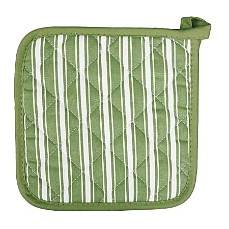 Better Houseware Striped Pot Holder, 7" x 7", Green