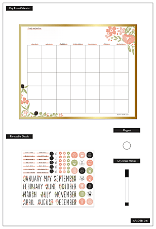 Happy Planner Non Magnetic Dry Erase Calendar Board Tinned Iron 20 x 16