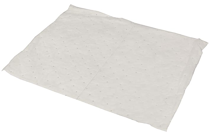 Hospeco TaskBrand® Oil Only Sorbent Pads, White, 20" x 16", Light Duty, Melt Blown, Bale Of 200 Pads