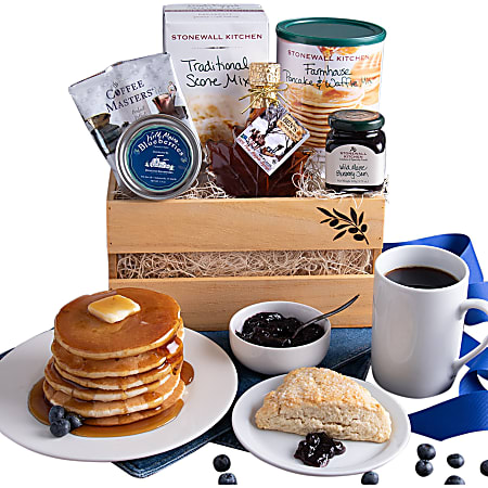 New England Breakfast Gift Basket Classic  Breakfast gift basket, Breakfast  gift, Holiday gift baskets