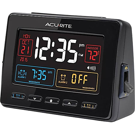 AcuRite Atomic Dual Alarm Clock - Digital - Atomic - LCD