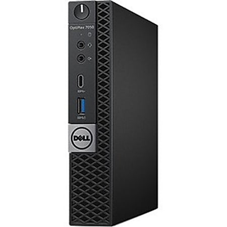 Dell OptiPlex 7000 7050 Desktop Computer - Core i7 i7-7700T - 8 GB RAM - 128 GB SSD - Micro PC - Windows 10 Pro 64-bit - Intel HD Graphics 630 - English Keyboard - Wireless LAN - Bluetooth