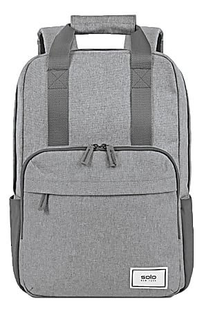 Solo New York Bags Reclaim Recycled Backpack With 15.6 Laptop Pocket 51percent Recycled Gray Office Depot