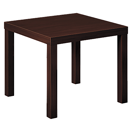 basyx by HON® Wood Laminate Corner Table, Mahogany