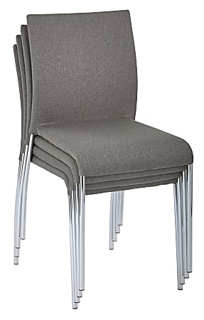 Ave Six Conway Fabric Seat, Fabric Back Stacking