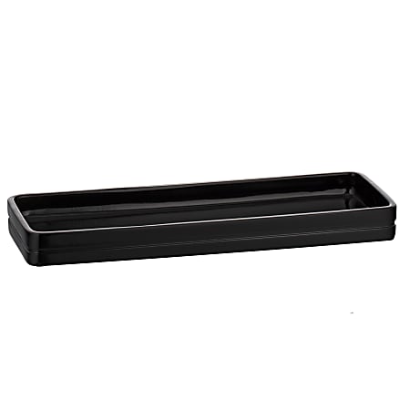 Erwyn Products Malibu Amenity Trays, 3-1/2” x 10-1/4”, Black, Total Qty 12