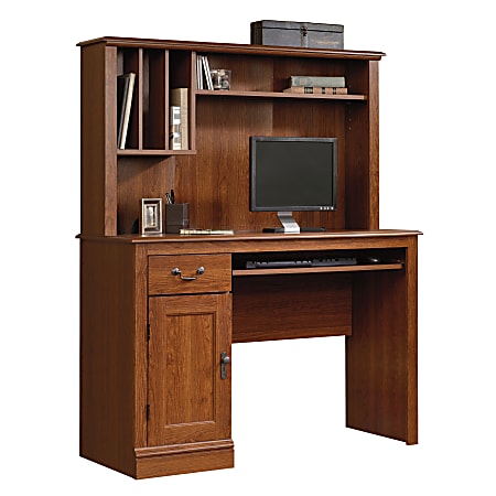 Sauder® Camden County 44"W Computer Desk With Hutch, Planked Cherry