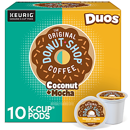 The Original Donut Shop Duos Coconut + Mocha Keurig Single-Serve K-Cup Pods, Pack Of 10 Pods