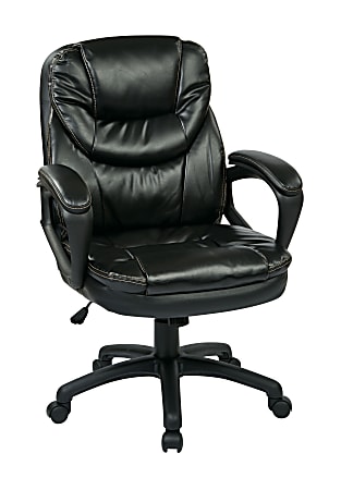 Office Star Work Smart High Back Chair Black Office Depot