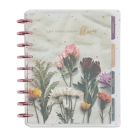 Happy Planner Weekly/Monthly Planner, 7” x 9-1/4”, Beautiful Blooms, January To December 2023, PFCMCD12-002