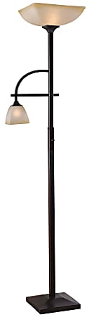 Kenroy Home Arch Mother & Son Torchiere Floor Lamp, 69-1/2"H, Oil-Rubbed Bronze