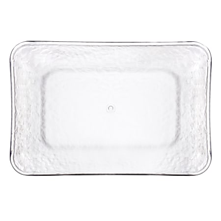Amscan Hammered Rectangular Serving Tray, 9" x 12-1/2", Clear