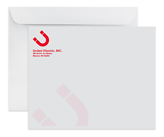 Gummed Seal, White Wove Open Side Catalog Mailing Envelopes, 1-Color, Custom 9" x 12", Box Of 500