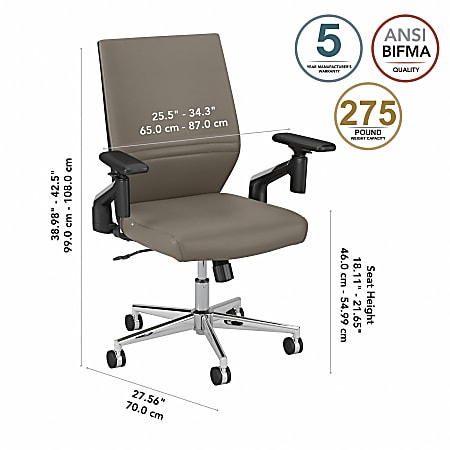 Standard office on sale chair seat height