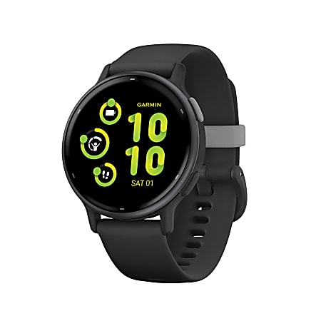 Garmin vívoactive 5 Fitness-Tracking Smartwatch With Aluminum Bezel And Silicone Band, Black/Slate