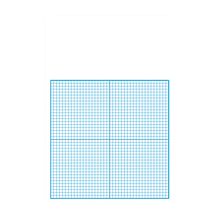 Flipside 1/4" Graph Dry-Erase Board Class Pack, 16" x 11" x 1/16", White/Blue, Pack Of 12