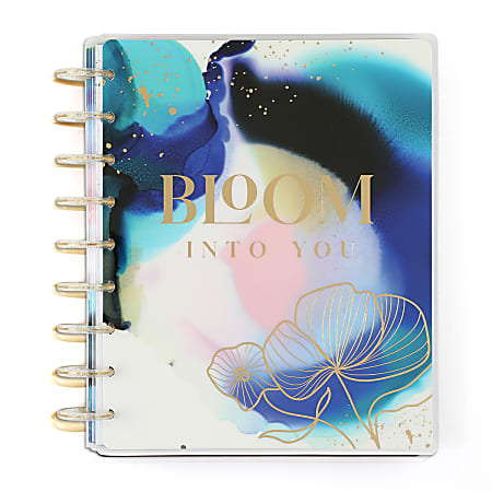 Happy Planner Weekly/Monthly Planner, 7” x 9-1/4”, Inky Florals, January To December 2023, PPCD12-304