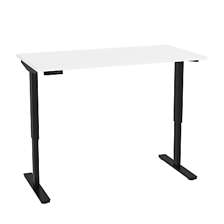 Bestar Universel Electric 60"W Standing Desk, Electric, White/Black