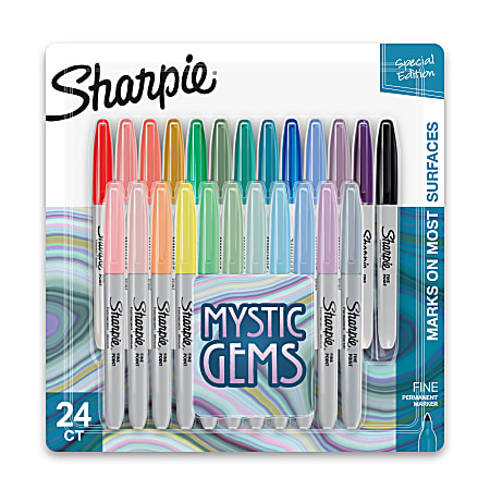 Sharpie Permanent Markers Fine Point. Assorted Mystic Gem Colors