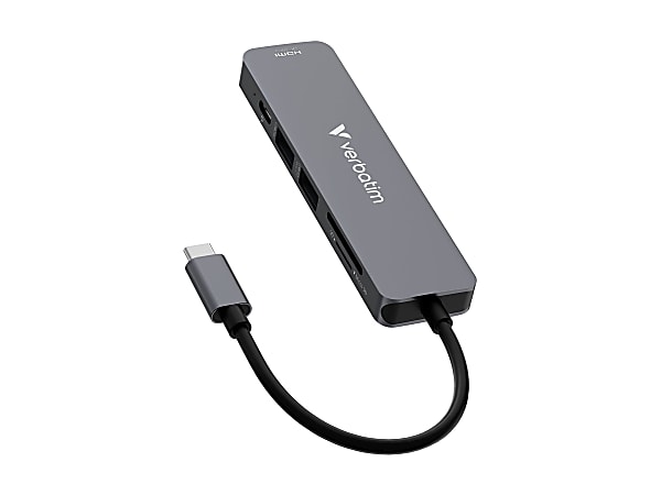 Verbatim 6-Port USB-C Essentials Multiport Hub, Gray