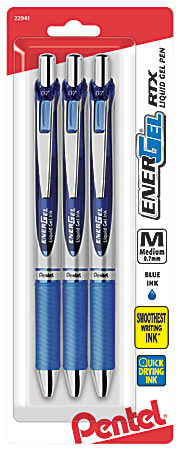 Pentel® Energel® Deluxe RTX Gel Pens, Medium Point, 0.7 mm, Assorted ...