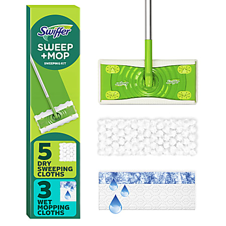 Swiffer Sweep And Mop 2-in-1 Dry + Wet Floor Mopping And Sweeping Kit, 23-1/16" x 5"