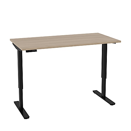 Bestar Universel Electric 60"W Standing Desk, Electric, Northern Maple