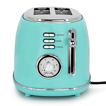 MegaChef 1.7 Liter Electric Tea Kettle and 2 Slice Toaster Combo Turquoise