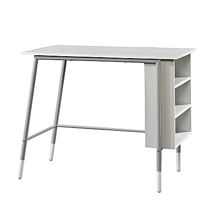 Sauder® Square1 Desk With Shelves, Dark Gray/Gray Ash
