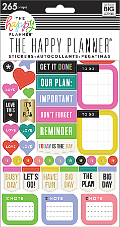 Happy Planner Stickers, 9-1/8" x 4-13/16", Everyday