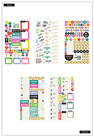 Happy Planner Stickers 9 18 x 4 1316 Everyday Reminders Pack Of 5 Sticker  Sheets - Office Depot