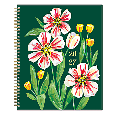 2027 Blue Sky Rachael Reese Moms Tulips Weekly/Monthly Planning Calendar, 8.5x11, Floral Design, Safety Wirebound, Jan-Dec 2027, Qty 1