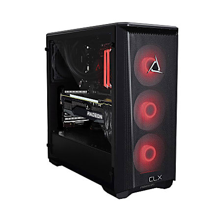 CLX SET TGMSETRXH0B78BR Liquid-Cooled Gaming Desktop PC, AMD Ryzen 7, 32GB Memory, 4TB Hard Drive/960GB Solid State Drive, Windows® 10 Home