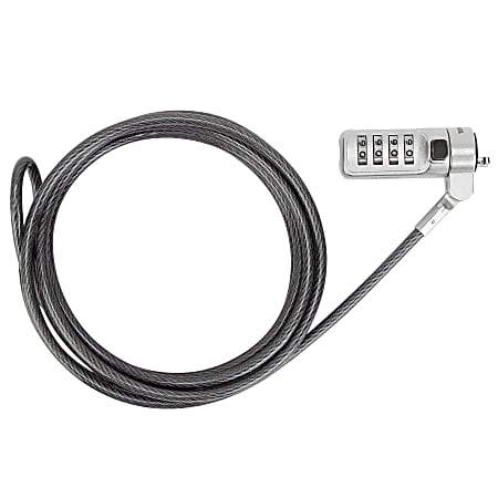 Targus® DEFCON Trapezoid Serialized Combo Cable Locks, 6.5', Pack Of 25 Locks