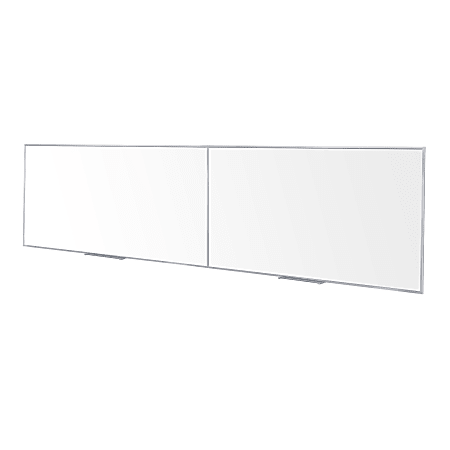 Ghent Magnetic Dry-Erase Whiteboard, Porcelain, 60-1/2" x 36-1/2", White, Satin Aluminum Frame