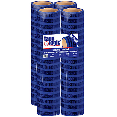 Tape Logic® Secure Tape, 3" Core, 3" x 60 Yd., Blue, Case Of 24